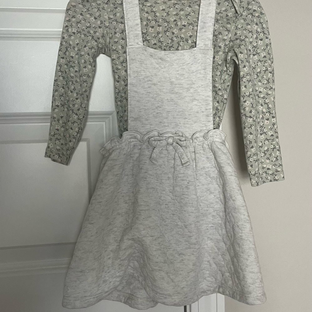 Carter's Gray and Floral Dress Set